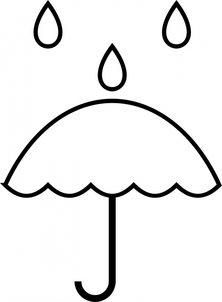 Rain coloring page image