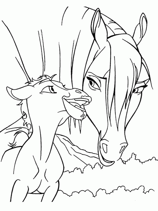 Rain horse coloring page - ColouringPages