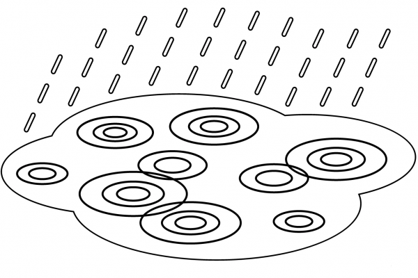 Rain Puddle coloring page image