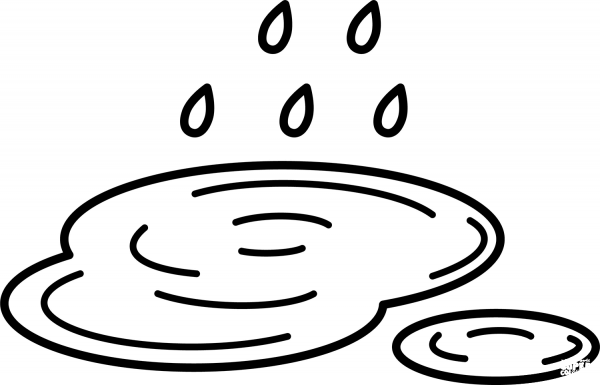 Rain Puddle coloring page image