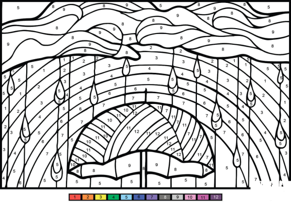 Rainbow Color by Number image