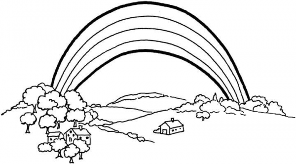 Rainbow  coloring page image