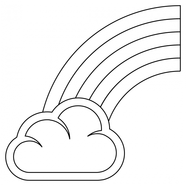 Rainbow coloring page image