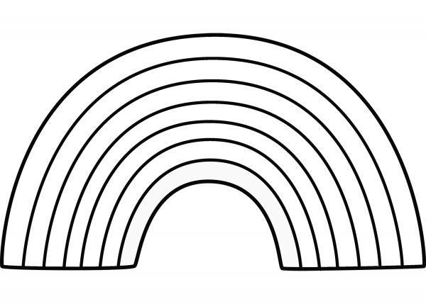 Rainbow coloring page image