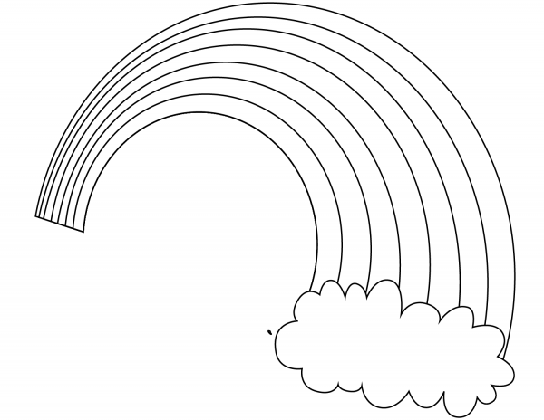 Rainbow coloring page image