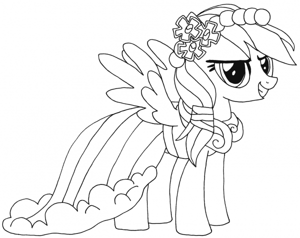 Rainbow Dash coloring page image