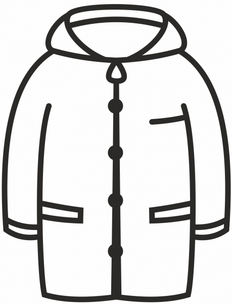 Raincoat coloring page image
