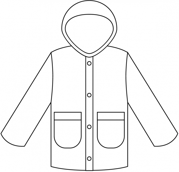 Raincoat coloring page image