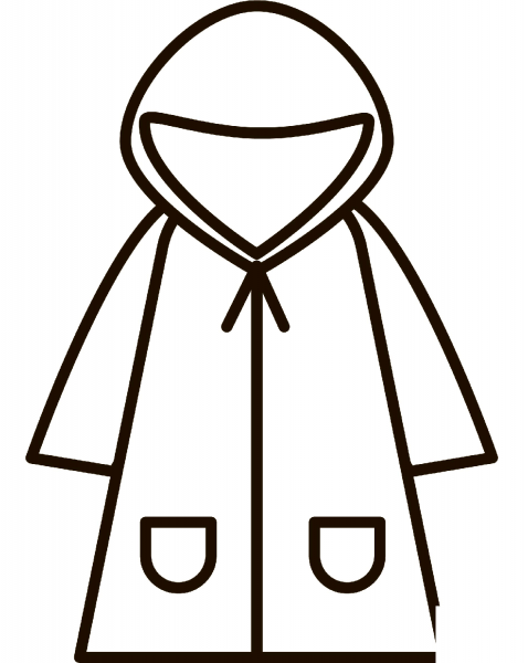Raincoat coloring page image