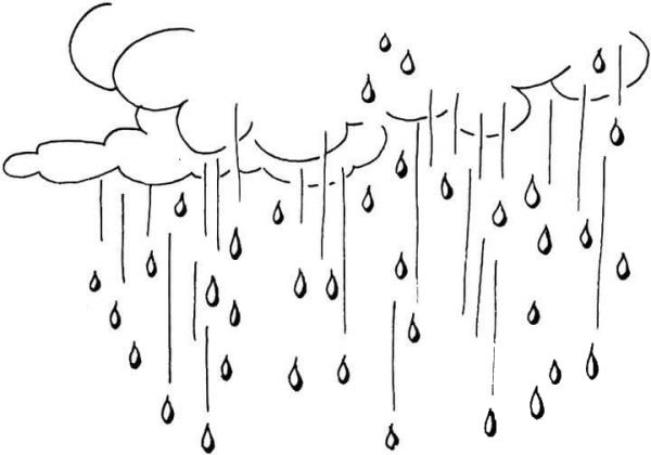 Raining  coloring page image
