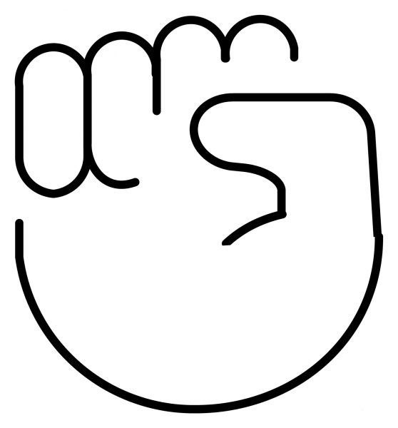 Raised Fist Emoji coloring page image
