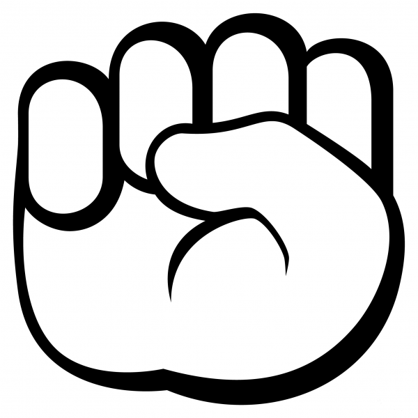 Raised Fist Emoji coloring page image