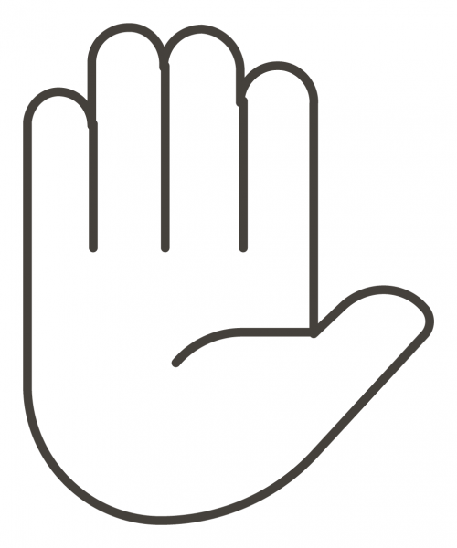 Raised Hand coloring page image