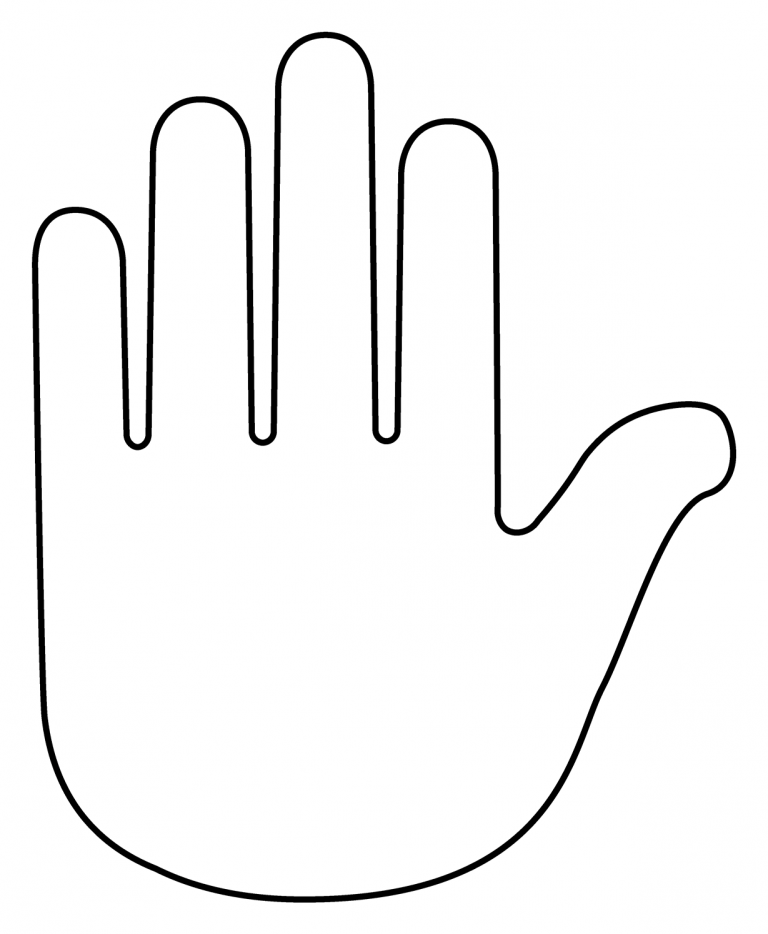 Raised Hand Emoji coloring page - ColouringPages
