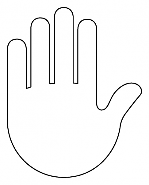 Raised Hand Emoji coloring page - ColouringPages