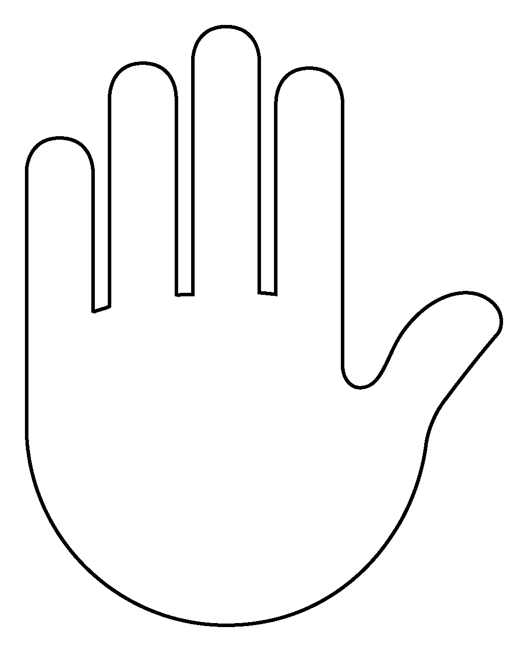 Raised Hand Emoji Coloring Page - Colouringpages