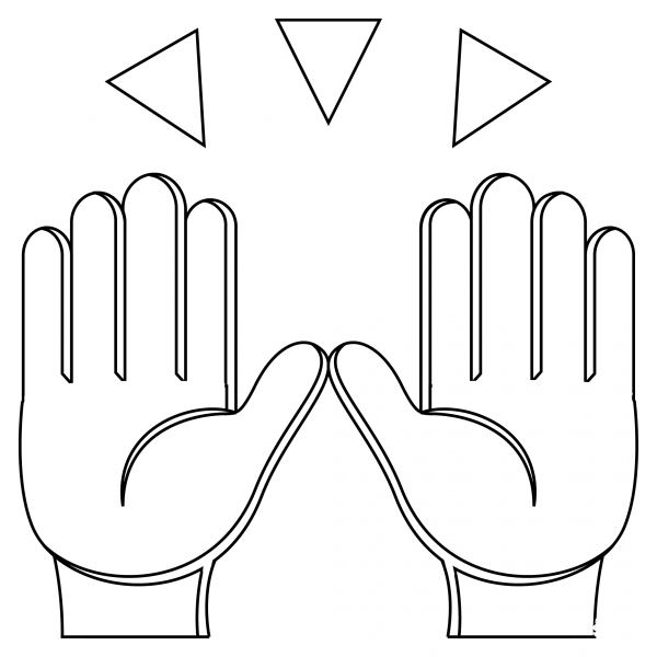 Raising Hands coloring page image