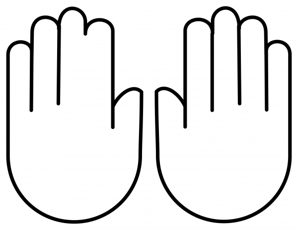 Raising Hands Emoji coloring page image
