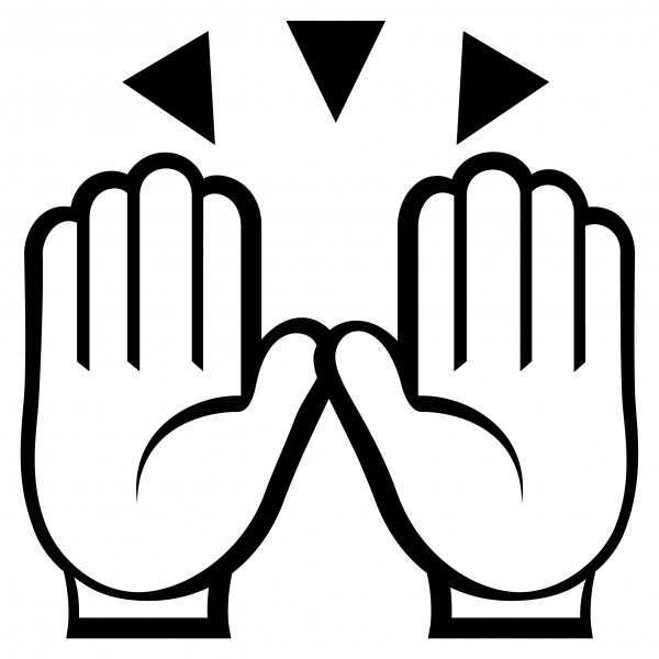 Raising Hands Emoji coloring page image
