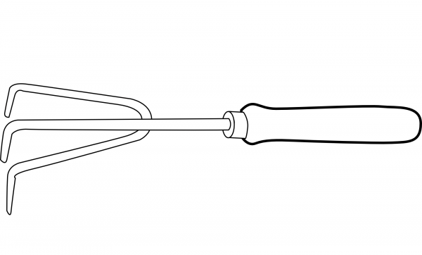 Rake coloring page image