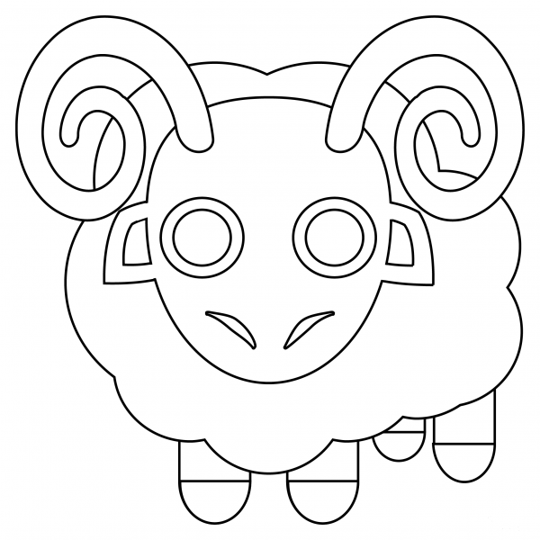 Ram coloring page image