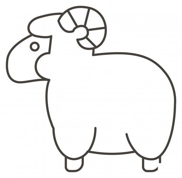 Ram coloring page image