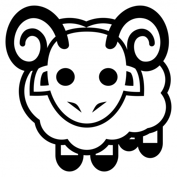Ram Emoji coloring page image