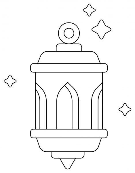 Ramadan Lantern coloring page image
