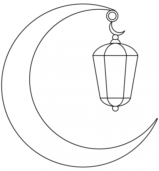 Ramadan Moon coloring page image