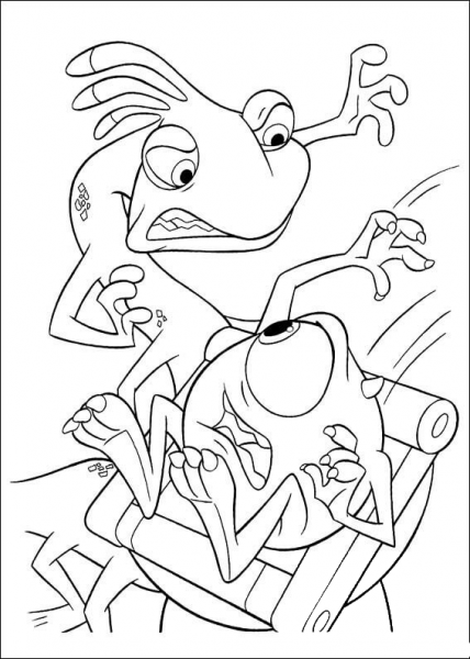 Randall Boggs Wants To Catch Mike  coloring page image