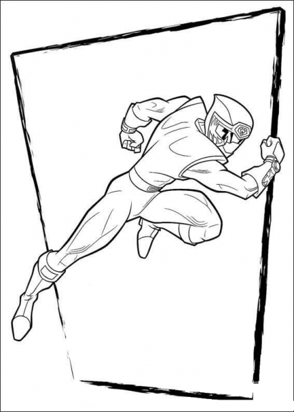 Ranger Red  coloring page image