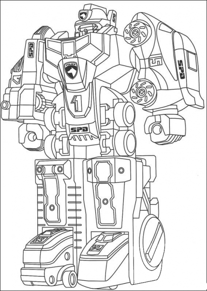 Ranger Transformer coloring page image