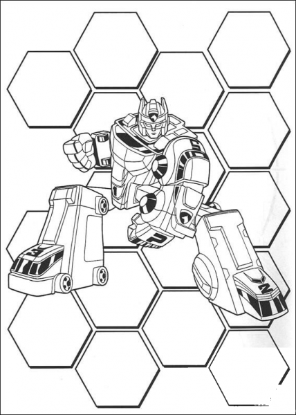 Ranger Transformer coloring page image