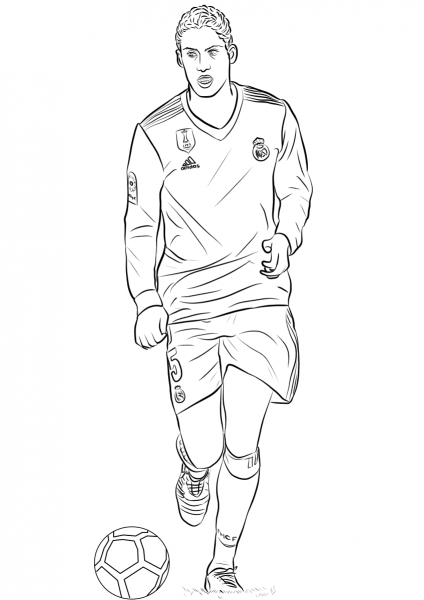 RaphaÃ«l Varane coloring page image