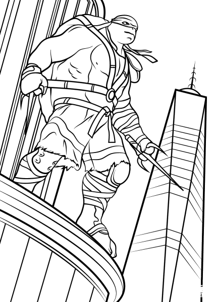 Raphael from Teenage Mutant Ninja Turtles: Out of the Shadows  coloring page image