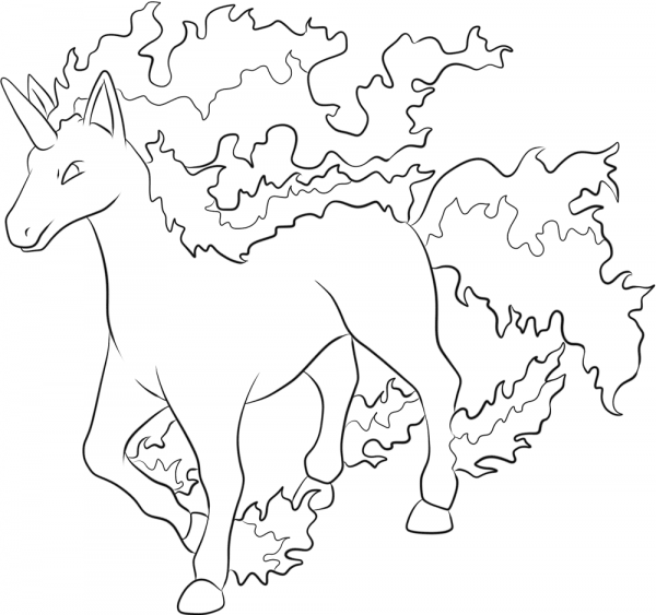 Rapidash coloring page image
