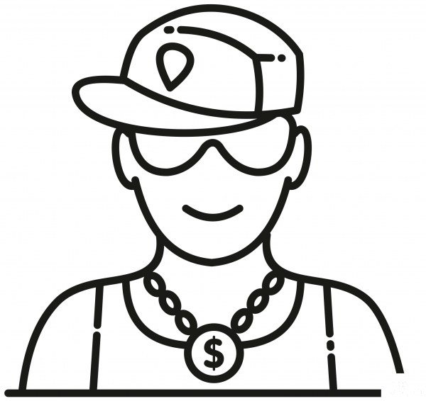 Rapper coloring page image