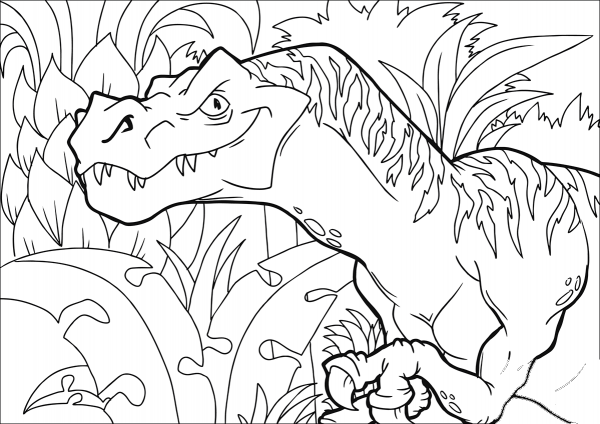 Raptor coloring page image