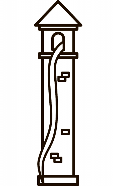 Rapunzel Tower coloring page image