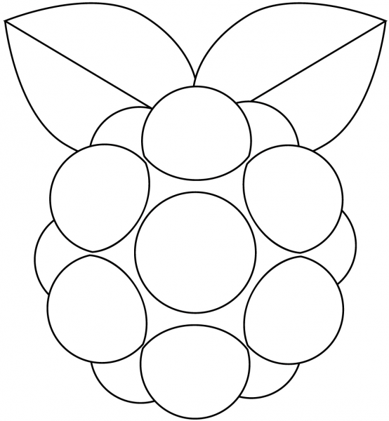 Raspberry coloring page image