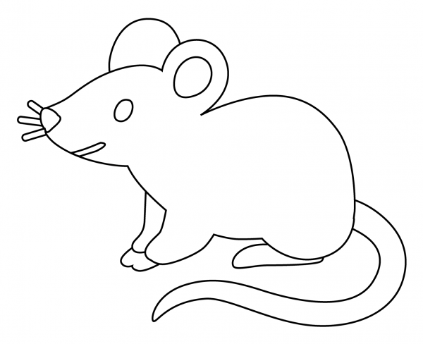 Rat Emoji coloring page image