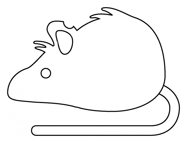 Rat Emoji coloring page image