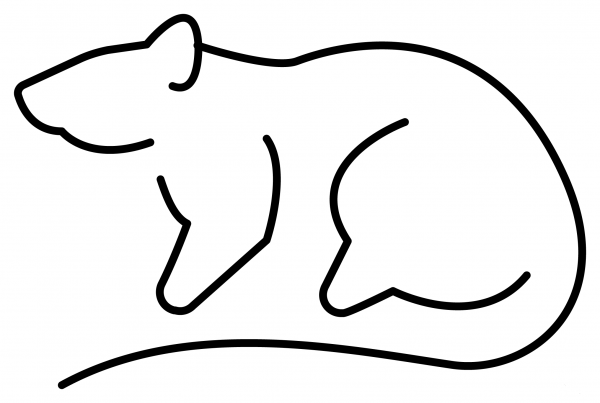 Rat Emoji coloring page image