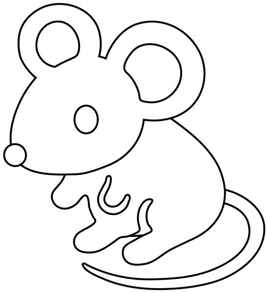 Rat Emoji coloring page image