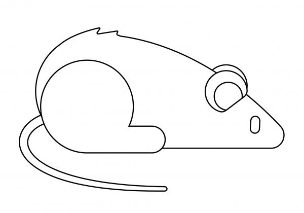 Rat Emoji coloring page image