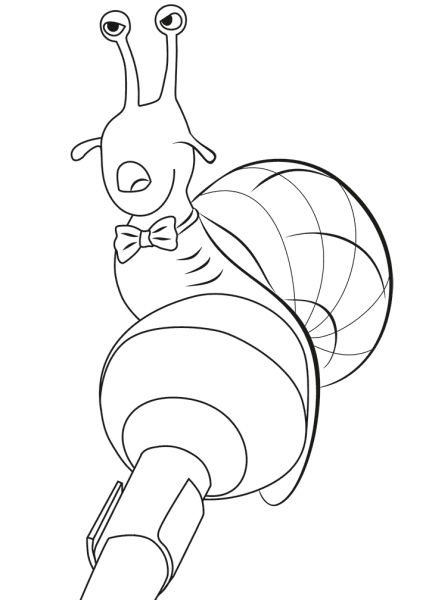 Raymond Singing Snail from Sing coloring page image