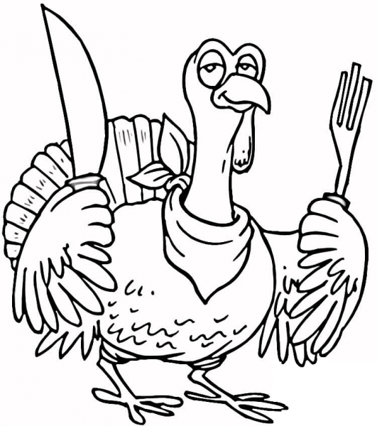 Ready For Dinner  coloring page image