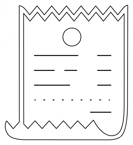 Receipt Emoji coloring page image