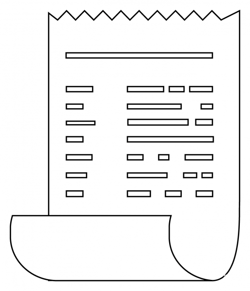 Receipt Emoji coloring page image