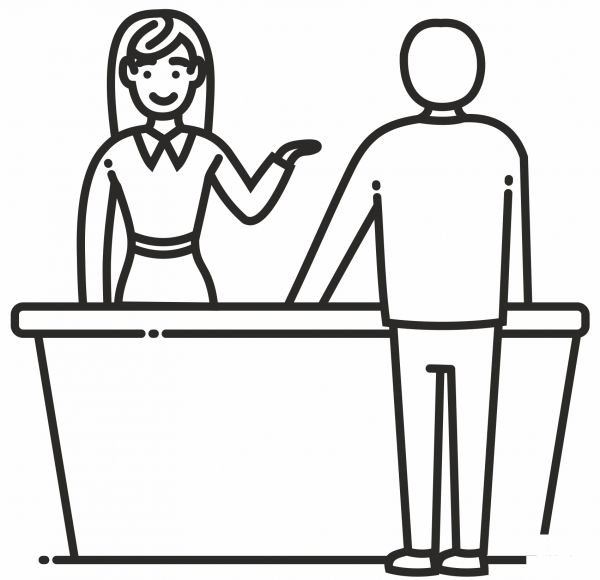Reception Desk coloring page image